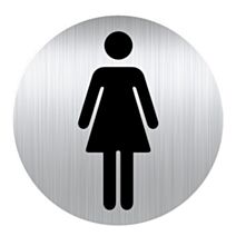Panneau aluminium adhesif ø80mm toilettes femmes