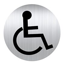 Panneau aluminium adhesif ø80mm toilettes handicapes
