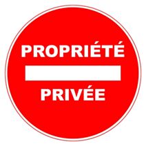 Panneau pvc ø280 : propriété privée