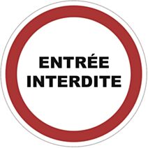 Panneau pvc 280x190mm entree interdite