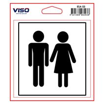 Adhesif toilettes homme /femme 115x115mm