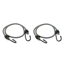 2 sandows multibrins gaine tresse rouge longueur :0,8m ø8mm 