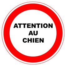 Panneau pvc ø180 : attention au chien
