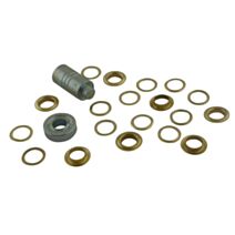 25 œillets pour bâches acier laitonné ø12mm + outil de pose 