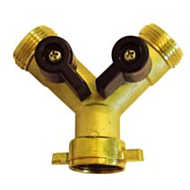 Nez de robinet 2 voies avec vannes d'arret F20/27 M20/27 mm - SPID'O