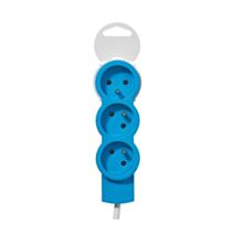 Multiprise 2P+T 10/16A 3 prises 1,5 m blanc/bleu - LEGRAND