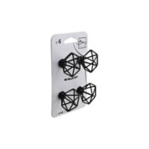 Set de 4 boutons de meuble filaire acier noir - BAR PLUS