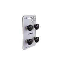 Set de 4 boutons de meuble Coton noir porcelaine - BAR PLUS