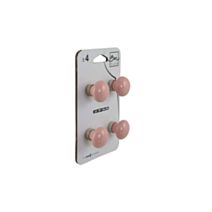 Set de 4 boutons de meuble Coton rose porcelaine - BAR PLUS