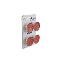 Set de 4 boutons de meuble Curve rouge porcelaine - BAR PLUS