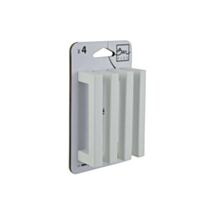 Set de 4 boutons de meuble carré acier blanc - BAR PLUS