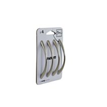 Set de 4 boutons de meuble Courbe zamack brossé - BAR PLUS