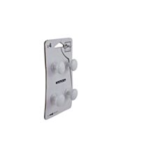 Set de 4 boutons de meuble zamack Ø25 mm blanc mat - BAR PLUS