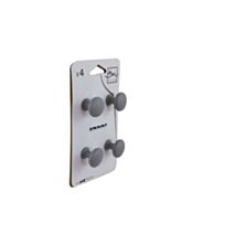 Set de 4 boutons de meuble zamack Ø25 mm gris cendre - BAR PLUS