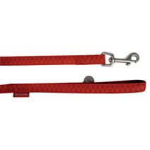 LAISSE MC LEATHER ROUGE CUIR 20MM/1.2M