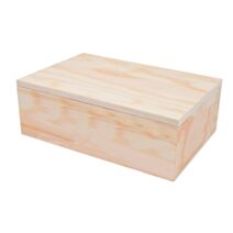 Boîte à sucre 20 x 13 x 7 cm bois naturel à décorer - HOMEA