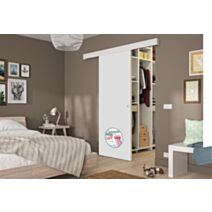 Kit porte en applique 93 cm prépeint - OPTIMUM