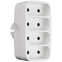 Fiche 4 prises Quadriplite 6a façade blanc