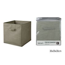 Cube de rangement pliable taupe 30 x 30 x 30 cm - KB8