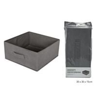 Cube de rangement pliable gris 30 x 30 x 15 cm - KB8