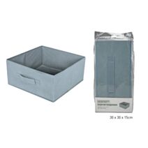 Cube de rangement pliable bleu clair 30 x 30 x 15 cm - KB8