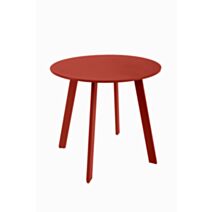 Table d'appoint ronde en acier Ø49 cm terracotta