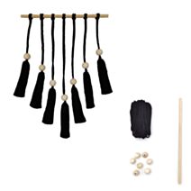 Kit suspension murale macramé à fabriquer 35 cm noir - HOMEA