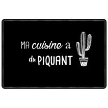 Set de table 28.5 x 43.5 cm Cuisine cactus noir - DECORLINE