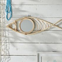 Miroir Poisson Beach House 66 x 36 cm naturel - TODAY
