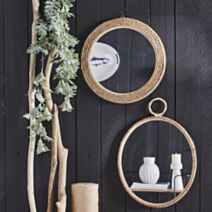 Miroir rond cordage doublé French Port Ø37 cm jute - TODAY