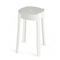 Tabouret d'appoint Ø30 x H45 cm blanc - UTILITY
