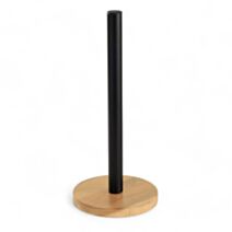 Porte essuie-tout H34 cm bois/silicone noir - UTILITY