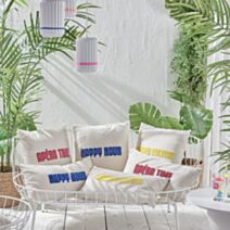 Coussin Summer 45 x 45 ou 60 x 30 cm coton tufté assortiment - MAISON LEFEBVRE