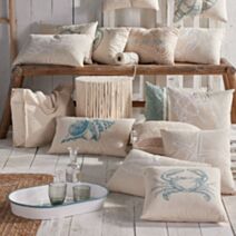 Coussin Sea Side 30 x 50 ou 40 x 40 cm coton lavé assortiment - MAISON LEFEBVRE