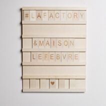 Cadre message personnalisable Simplicity 30 x 40 cm bois naturel - LA FACTORY