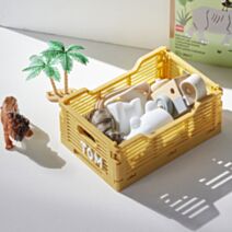 Caisse pliable plastique Le roi de la jungle 22 cm ocre - TODAY