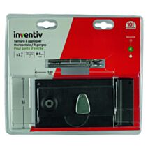 Serrure applique 4 gorges 140x80mm 2 clés droite - INVENTIV