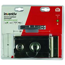 Serrure applique monopoint 140x82mm zinguée droite 2 clés 6mm - INVENTIV