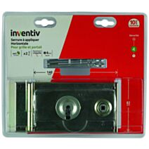 Serrure applique monopoint zinguee 140x80mm gauche 2 clés - INVENTIV