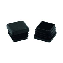 Set de 4 patins rentrants 17 x 17 mm plastique noir - INVENTIV