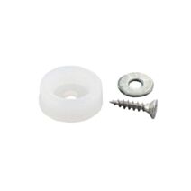 Set de 8 patins à visser Ø17 mm plastique transparent - INVENTIV