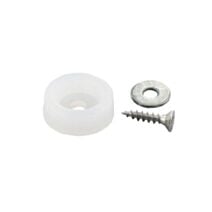 Set de 4 patins à visser Ø22 mm plastique transparent - INVENTIV