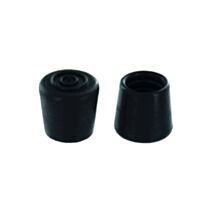 Set de 2 patins enveloppants Ø25 mm caoutchouc noir - INVENTIV