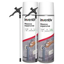 2 bombes aérosol Mousse expansive isolante 500ml - INVENTIV