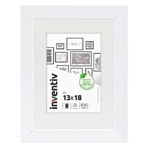 Cadre photo Iris 13 x 18 cm blanc - INVENTIV