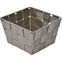 Panier polyester rectangle taupe - TENDANCE