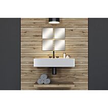 Set de 4 miroirs carrés 20 x 20 cm 2 mm modèle moyen - uni
