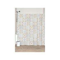 Rideau de douche PEVA 180 x 180 cm blanc Margotte - TENDANCE
