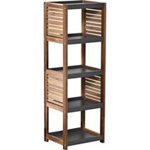 Meuble 5 étagères acacia/MDF Element - TENDANCE