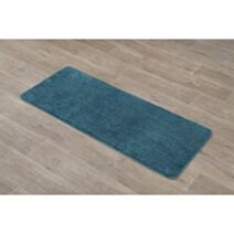 Tapis microfibre double vasque 50 x 120 cm bleu canard - TENDANCE